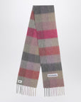 Acne Studios Fuchsia/lilac/pink mohair checked scarf