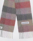 Acne Studios Fuchsia/lilac/pink mohair checked scarf