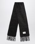 Acne Studios Black wool scarf with logo