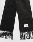 Acne Studios Black wool scarf with logo