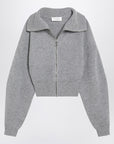 Sportmax Grey zip-up cardigan in wool and cashmere