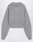 Sportmax Grey zip-up cardigan in wool and cashmere