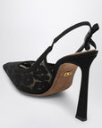 Dolce & Gabbana Dolce&Gabbana Black lace slingback with rhinestones