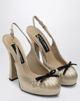 Dolce & Gabbana Dolce&Gabbana Cream satin high slingback