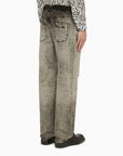 Balmain Light grey delavé denim jeans