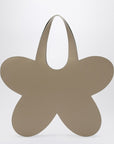 Coperni Flower beige leather tote bag