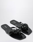 Coperni Black silicone Flower flip-flops