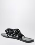 Coperni Black silicone Flower flip-flops
