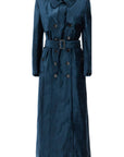 Tom Ford double-breasted velvet coat with flame