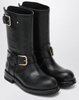 Dolce & Gabbana Dolce&Gabbana Black leather boot with buckles