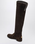Dolce & Gabbana Dolce&Gabbana High suede boot in ebony brown