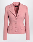 Dolce & Gabbana Dolce&Gabbana Single-breasted pink wool jacket