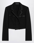 Dolce & Gabbana Dolce&Gabbana Cropped double-breasted black jacket