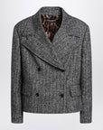 Dolce & Gabbana Dolce&Gabbana Dark grey short oversized striped jacket
