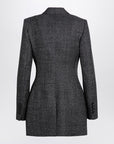 Dolce & Gabbana Dolce&Gabbana Anthracite grey tweed double-breasted jacket