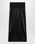 Dolce & Gabbana Dolce&Gabbana Black midi skirt with corset belt