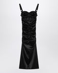 Dolce & Gabbana Dolce&Gabbana Draped black dress with bra detail