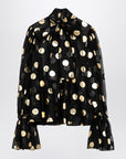 Dolce & Gabbana Dolce&Gabbana Silk organza lamé polka dot blouse