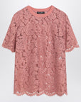 Dolce & Gabbana Dolce&Gabbana Pink lace T-shirt