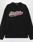 Dolce & Gabbana Dolce&Gabbana Black cotton sweatshirt with logo patch