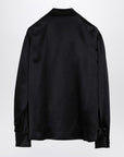 Alessandra Rich Black silk shirt with bow