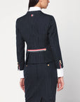 Thom Browne Navy pinstripe wool blazer