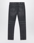 Balmain Grey washed slim biker jeans