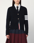 Thom Browne Navy blue wool cardigan