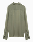 Ami Paris Olive green silk shirt