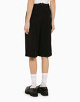 Ami Paris Black wool-blend bermuda shorts