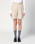 Thom Browne Khaki Bermuda shorts in cotton blend