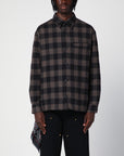Destin Check pattern wool and cashmere overshirt