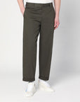 Golden Goose Dark green cotton-blend trousers