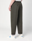 Golden Goose Dark green cotton-blend trousers
