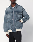 Golden Goose Bomber blue washed effect in denim