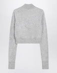 Sportmax Grey cropped cashmere sweater