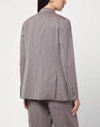 Golden Goose Light brown double-breasted jacket in chevron wool blend