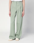 Golden Goose Wide-leg light green wool trousers