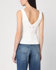 Golden Goose Ribbed ivory tank top