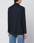 Golden Goose Blue pinstriped single-breasted blazer in wool