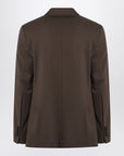 Ami Paris Single-breasted olive black wool jacket