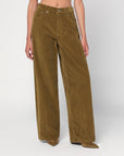 HAIKURE Wide moss green corduroy trousers