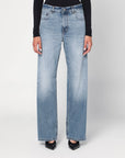 HAIKURE Wide blue washed effect jeans