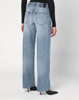 HAIKURE Wide blue washed effect jeans