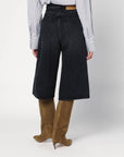 HAIKURE Wide Belle black denim bermuda