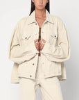 HAIKURE Wide ecru corduroy jacket