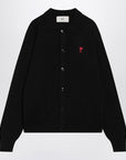 Ami Paris Ami De Coeur black cardigan