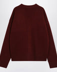 Ami Paris Cardigan Ami de Coeur cherry color in wool and cashmere