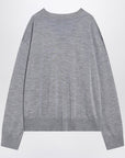 Ami Paris Gray Ami De Coeur sweater in wool and silk