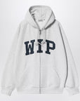 Carhartt WIP Hooded WIP Sweat Jacket colour Ash Heather
